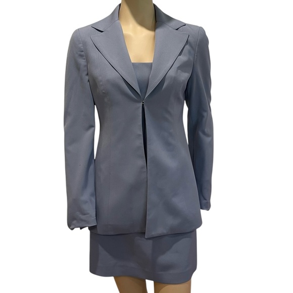 Vintage Y2K 90s bebe 2 Piece Suit Blazer Jacket and Pencil Dress Size 6 - Picture 2 of 11